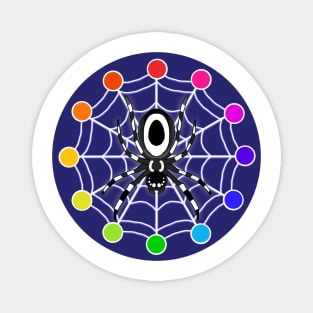 Color wheel Spider Design Magnet