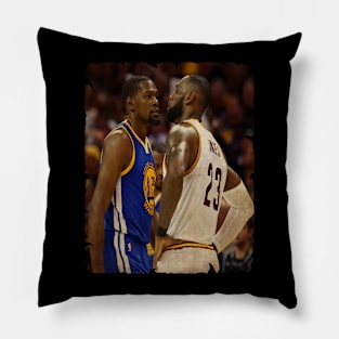 Kevin Durant vs Lebron James Vintage Pillow