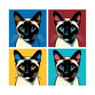 Siamese Cat Pop Art - Cat Lovers T-Shirt