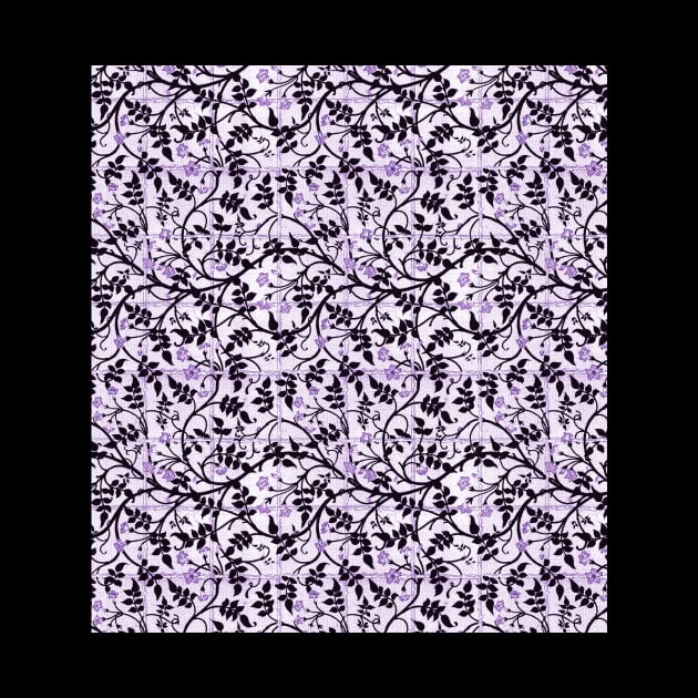 William Morris Jasmine Trellis Pattern Purples by tiokvadrat