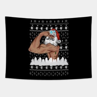 Merry Liftmas Christmas Xmas Fitmas Fitness Santa Holiday 2 Tapestry