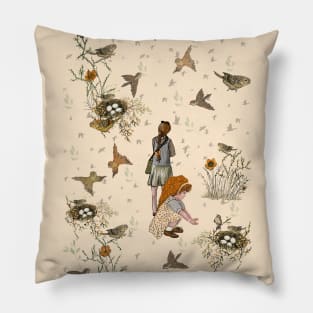 Grasshopper Sparrow Pillow