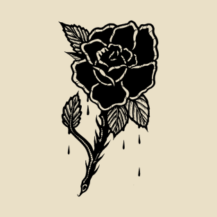 OLD IS COOL BLACK ROSE T-Shirt