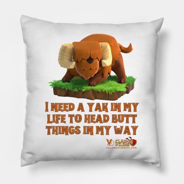 Head Butt Yak Pillow by RW Designs