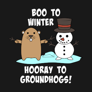 Boo To Winter Hooray To Groundhogs T-Shirt