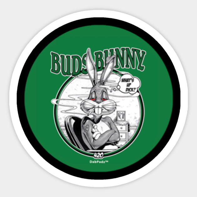 Bad Bunny Green With Cigarette Smoke Bad Bunny Sticker Teepublic