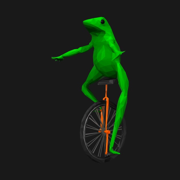 Dat Boi: frog on unicycle by HungCreations