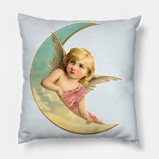 Vintage Angel Moon Pillow