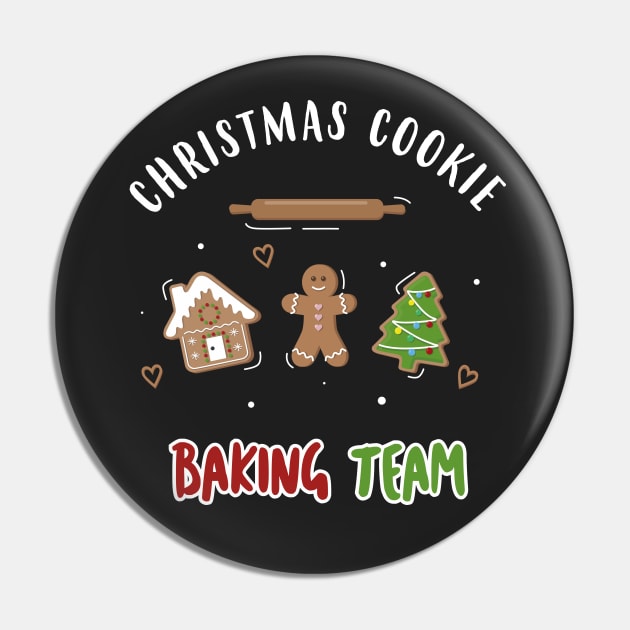 Christmas Cookie Baking Team Gingerbread Pin by superdupertees