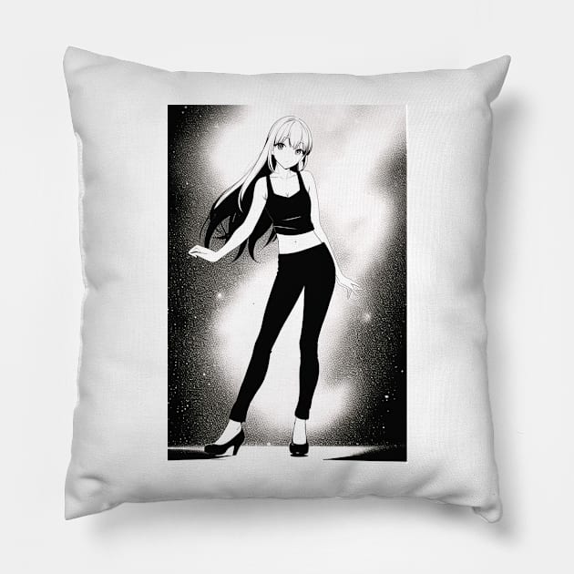 Cute Gal Pillow by Crooked Crow