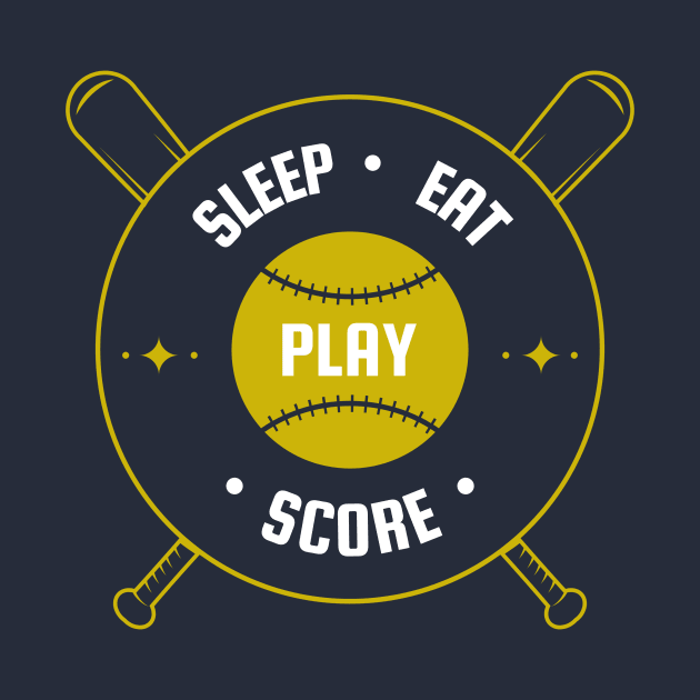 Sleep Eat Play Score Baseball by timothytimmy