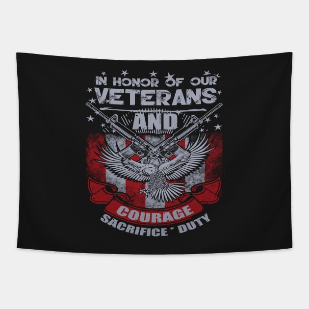 Veterans Shirt Honor our DEFENDER TEE Tapestry by TeeRock