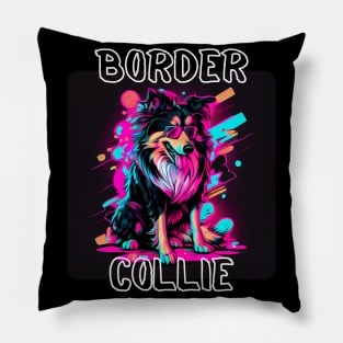 Graffiti Style - Cool Border Collie 4 Pillow