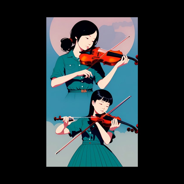 girl playing violin by Muahh