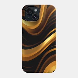 Golden Harmony: Abstract Stripes in Luxe Gold Phone Case