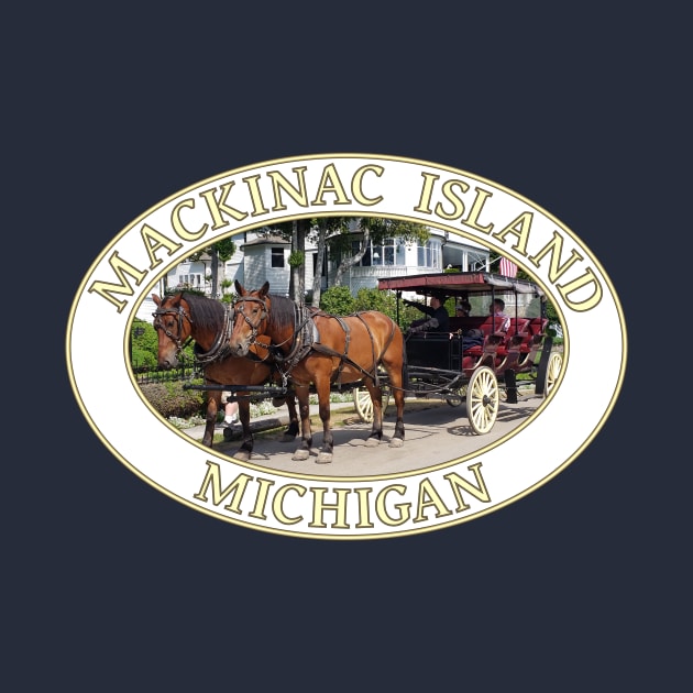 Horse and Carriage on Mackinac Island, Michigan by GentleSeas