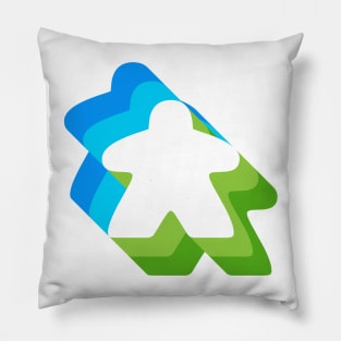 Green and Blue Board Game Meeple Pillow