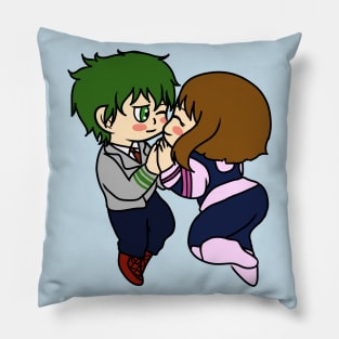 boku no hero deku and uraraka Pillow