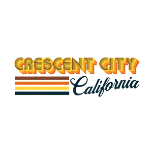 Crescent City California Retro-Style T-Shirt