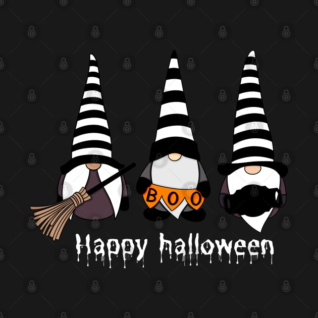 Happy Halloween! Cute Gnomes with Hats Autumn Vibes Halloween Boo Thanksgiving and Fall Color Lovers by BellaPixel