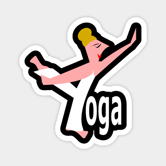 Y is for Yoga Magnet by KristinaEvans126