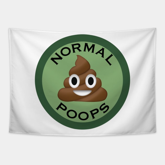 Normal Poops Badge Tapestry by sunnyfuldraws