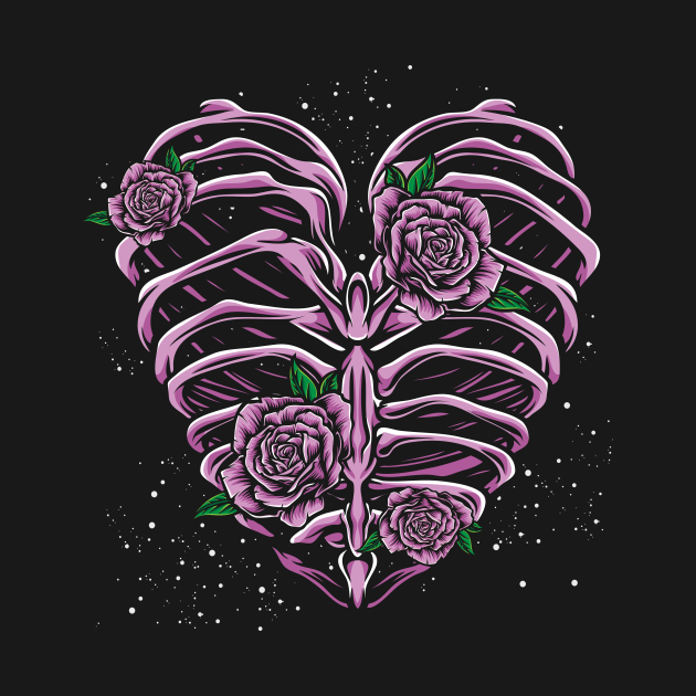 Skeleton Heart Pastel Goth Pastel Goth TShirt TeePublic