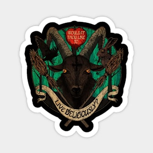 Vintage Black Philip - Live Deliciously? Magnet