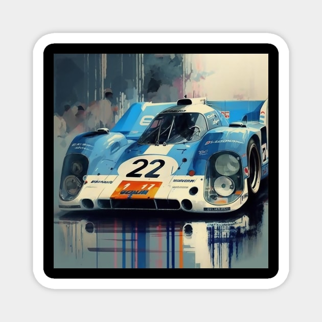 Retro Race Car Magnet by DavidLoblaw