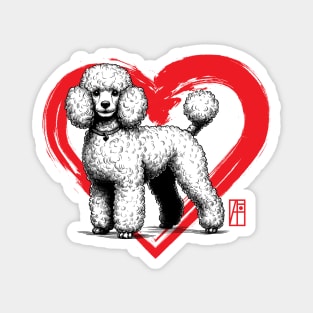 I Love My Poodle - I Love my dog - Dainty dog Magnet