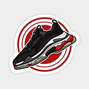 Balen Triple Black Red White Sneaker Magnet