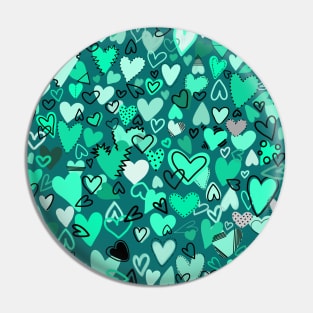 GREEN HEARTS Pin