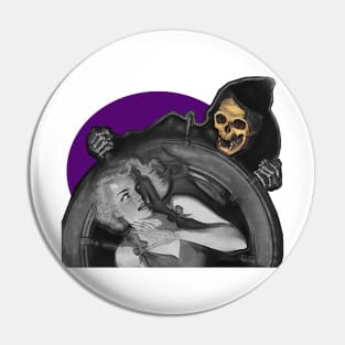 Skull death on halloween Pin