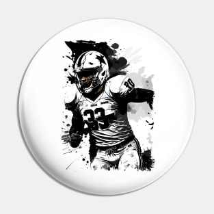 ✪ Football Player Portrait ✪ Abstract Splatter Art Illustration Pin