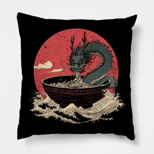 Dragon eating ramen Pillow