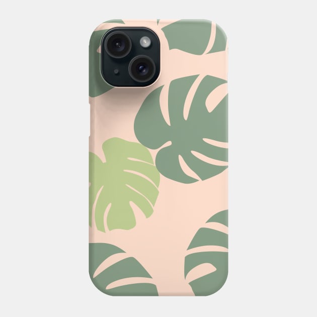 Pastel Monstera Phone Case by nkta