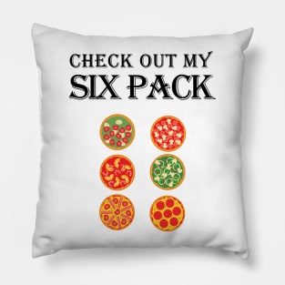 Check Out My Six Pack Pizza Funny Workout Gym Pillow