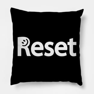 Reset artistic fun design Pillow