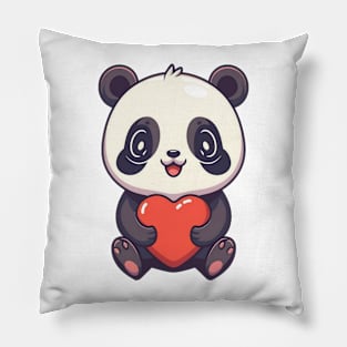 Loving cute anime panda Pillow