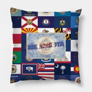 Minnesota vintage style retro souvenir Pillow