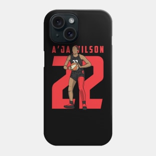 A'ja Wilson Comic Style Phone Case