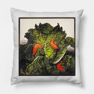 Slugs on Cabbage - Julie de Graag Pillow