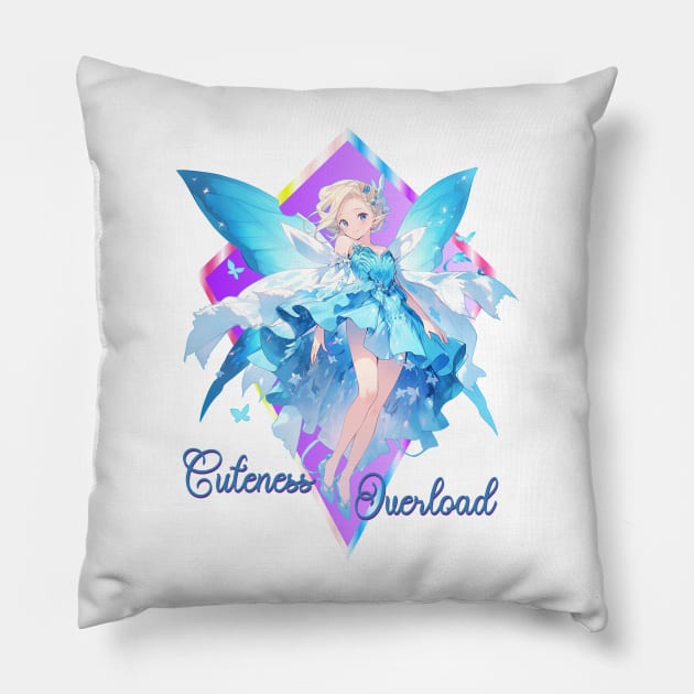 Cuteness Overload Fairy Girl Pillow by PlayfulPandaDesigns