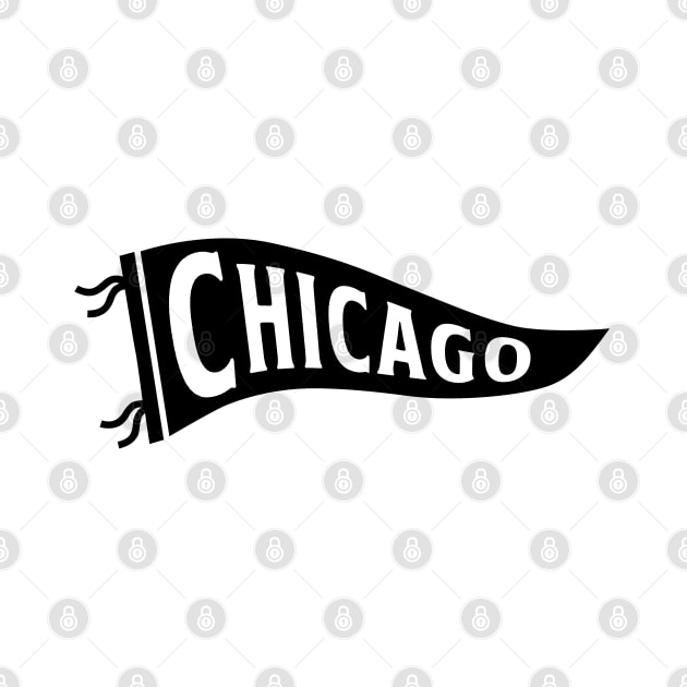 Chicago Pennant - White by KFig21