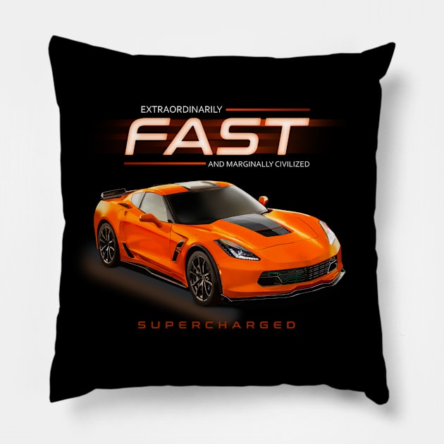 Corvette z06 C7 Pillow by hardtbonez