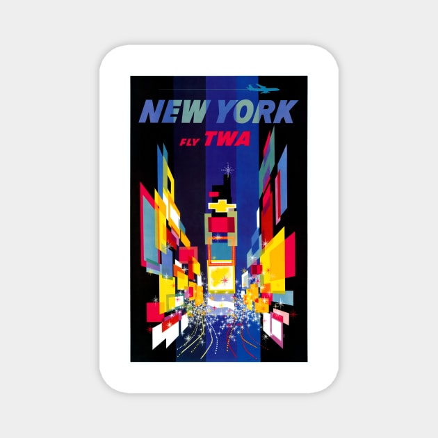 Vintage Travel Poster USA New York Magnet by vintagetreasure