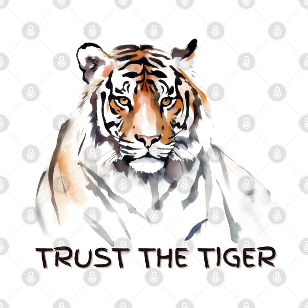 Trust The Tiger | Colorful Majesty | Tiger Lovers by Ola Draws