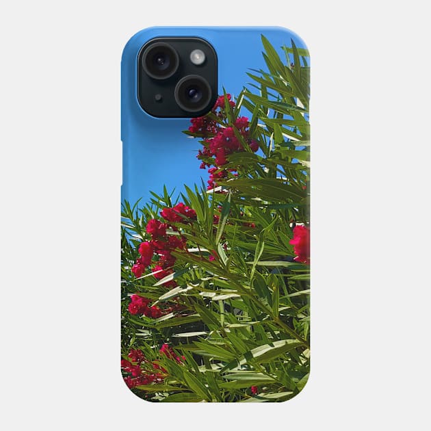 Red Mediterranean Flowers Phone Case by Kate-P-