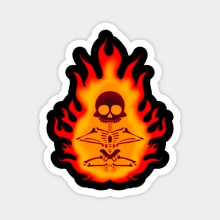 Flaming Skeleton Magnet