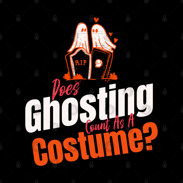 “Does Ghosting Count As A Costume?” Awkward Ghosts In A Graveyard by Tickle Shark Designs